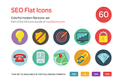 SEO Flat Icons Set