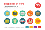 Shopping Flat Icons Set