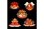Chinese New Year label for Spring Festival design