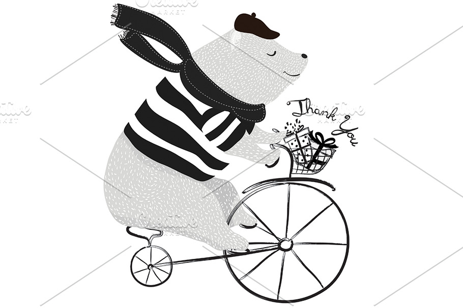 Cute bear, cartoon bear, bear vector in Illustrations - product preview 8