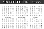 180 Perfect Line icons.