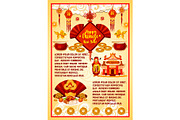 Chinese New Year vector ornaments greeting card