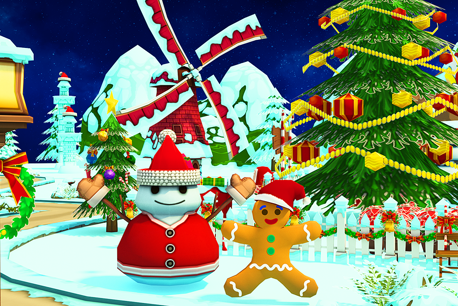 Cartoon Christmas Farm in Environment - product preview 3