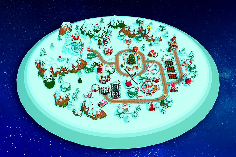 Cartoon Christmas Farm in Environment - product preview 11