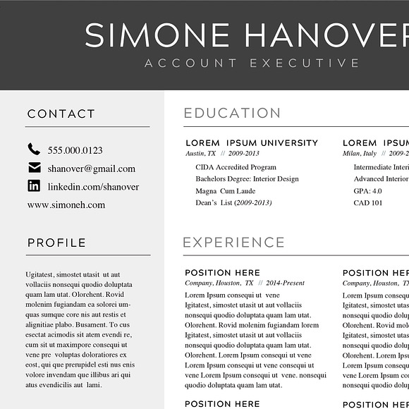 Modern Resume Template for Word in Resume Templates - product preview 2