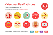 Valentine's Day Flat Icons Set