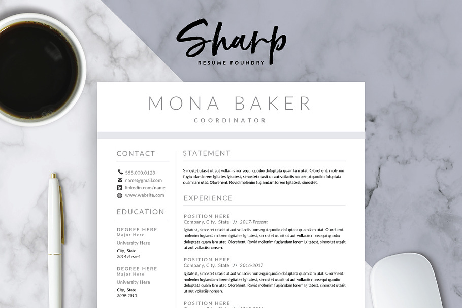 Modern Resume Template for Word in Resume Templates - product preview 8