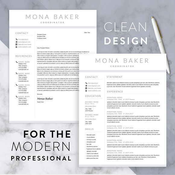 Modern Resume Template for Word in Resume Templates - product preview 2