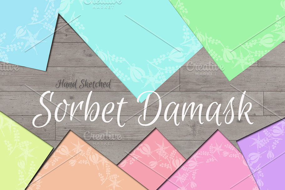 Sorbet Damask Background Papers in Textures - product preview 8