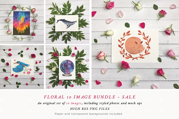BUNDLE: 10 Floral Mockups in Print Mockups - product preview 3
