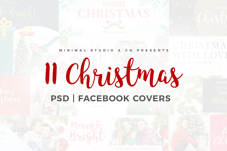 Christmas Facebook Covers in Facebook Templates - product preview 8