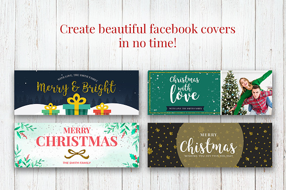 Christmas Facebook Covers in Facebook Templates - product preview 1
