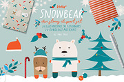 Mr Snowbear Clipart Set