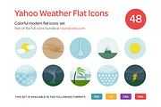 Yahoo Weather Flat Icons Set