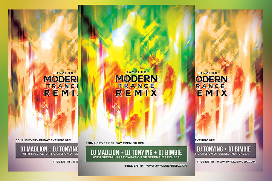 Modern Trance Remix Flyer