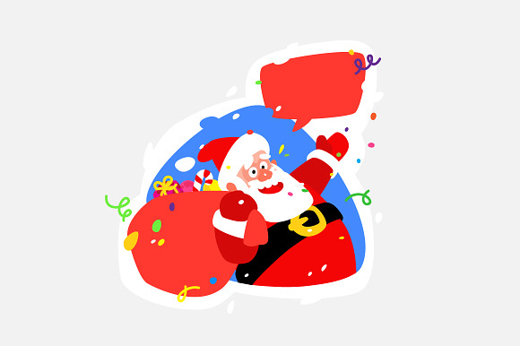 Christmas stickers set.  in Illustrations - product preview 4