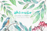 Watercolor floral collection.