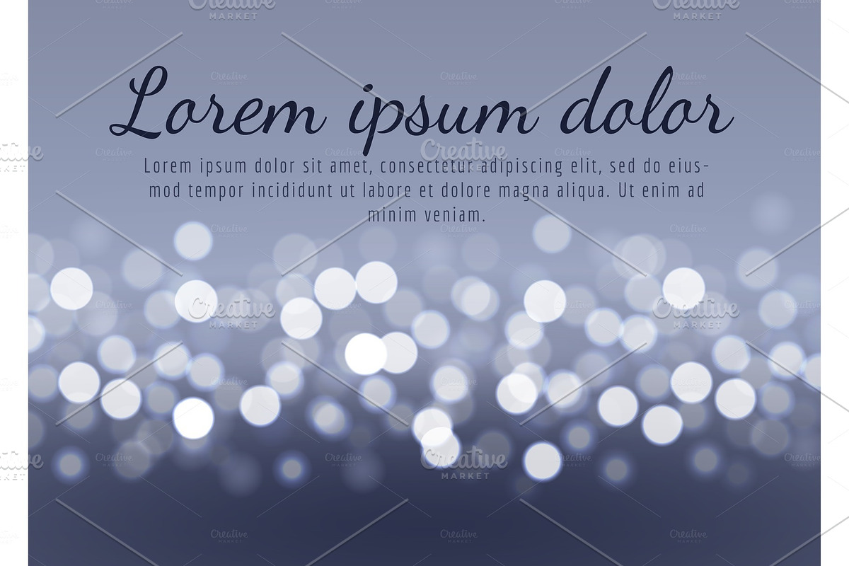 Abstract bokeh lights on gray background in Illustrations - product preview 8
