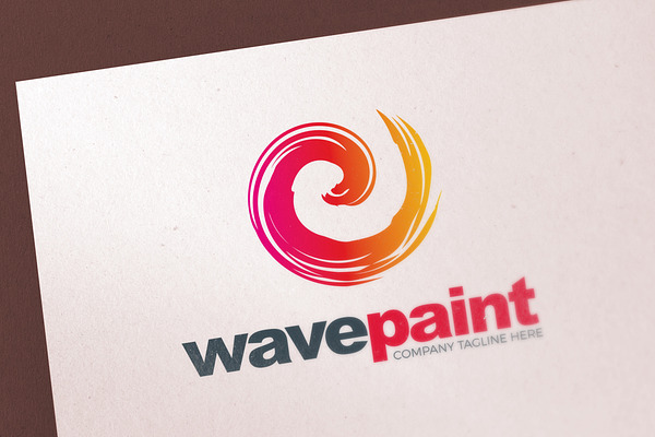 Paint Brush Color Logo Template