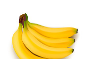 Realistic Ripe Bunch Of Bananas