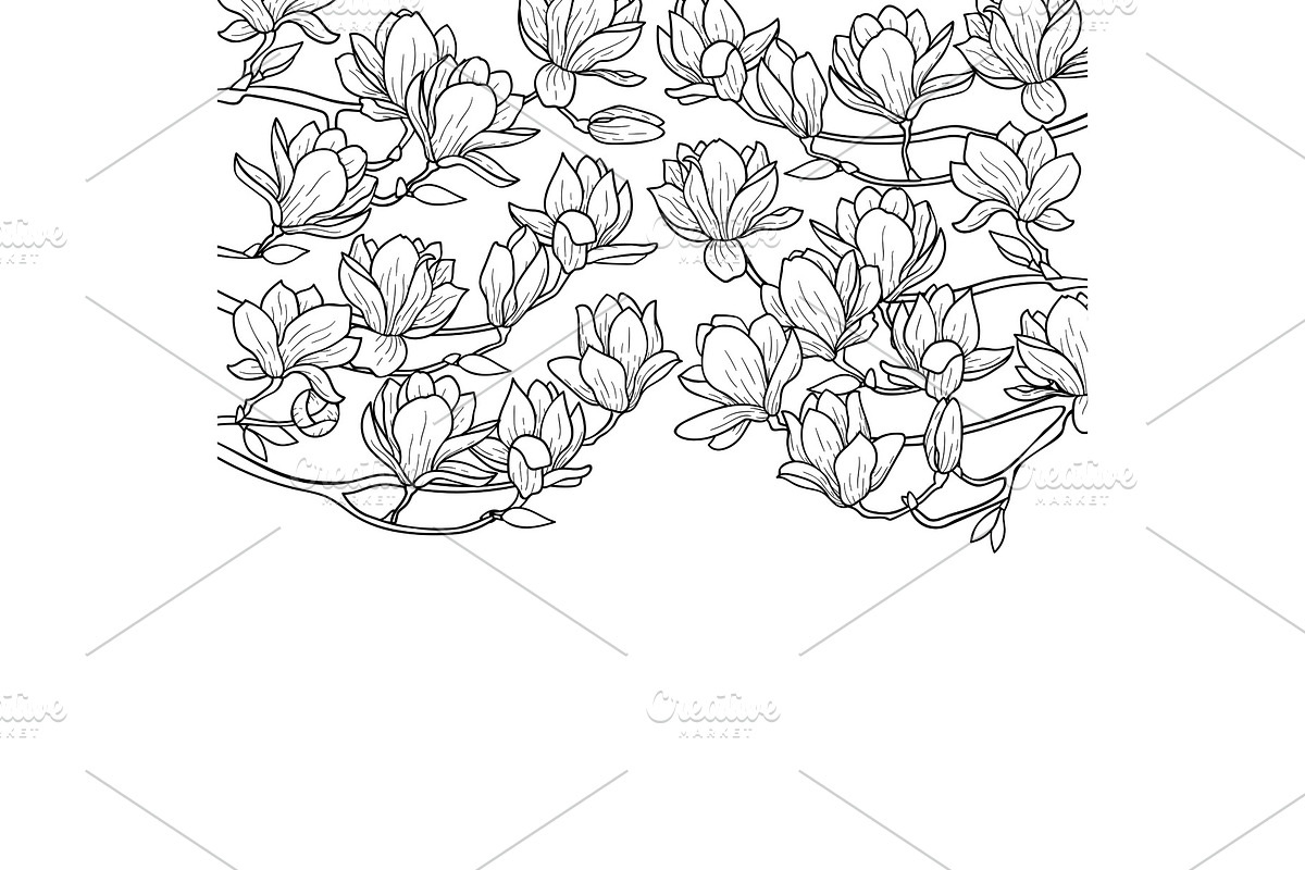 Magnolia Spring Composition in Illustrations - product preview 8