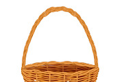 Traditional Wicker Basket Isolated