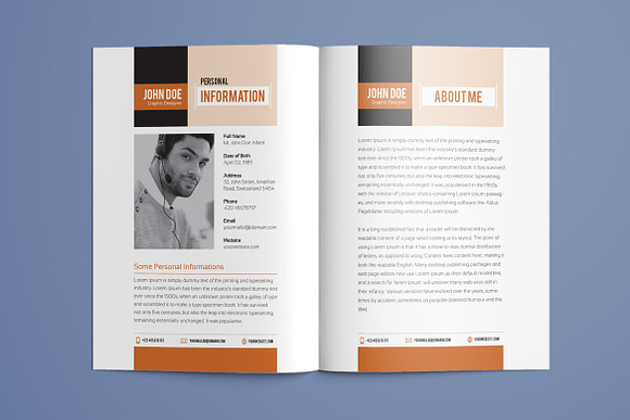 Resume Booklet Template Vol. 01 in Resume Templates - product preview 1