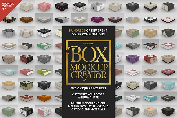 Square Box Packaging Mockup Creator