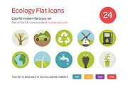 Ecology Flat Icons Set