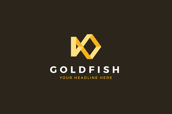 Gold Fish Logo Template in Logo Templates - product preview 1