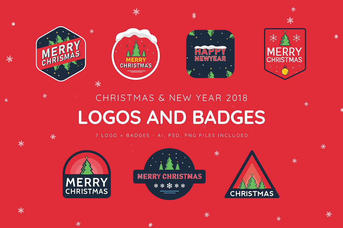 Christmas + New Year Logo & Badges in Logo Templates - product preview 8