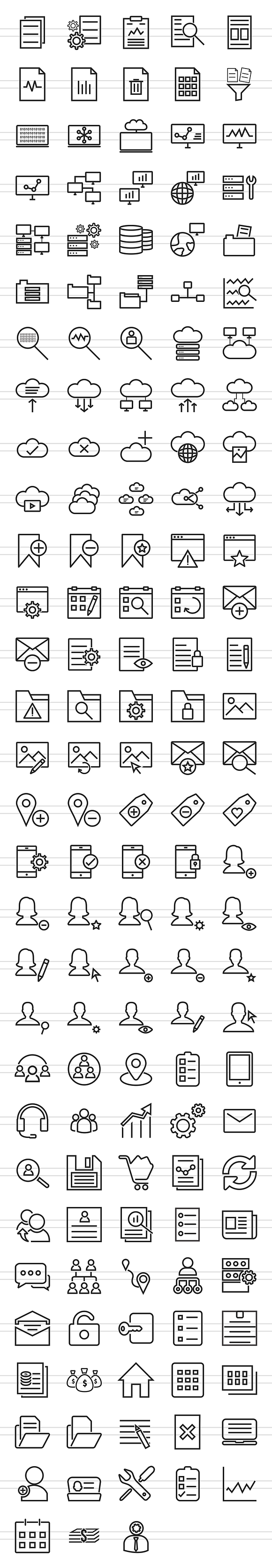 148 Admin Dashboard Line Icons in Graphics - product preview 1