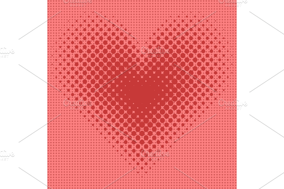 Heart halftone background vector illustration in Textures - product preview 8