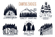 Forest  Logo and  Camping Badges