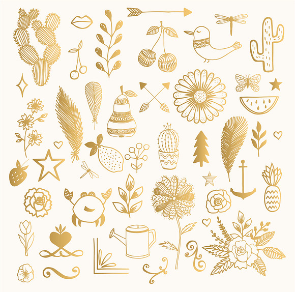 400 Golden Designs Eps & Png in Illustrations - product preview 5