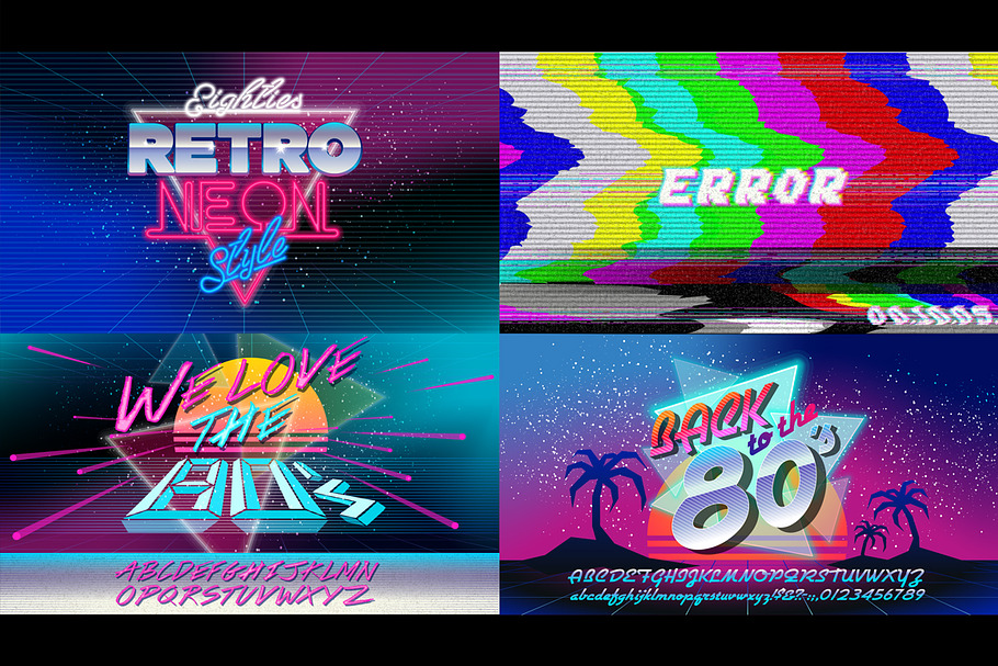 80's Retro banners and posters in Textures - product preview 8