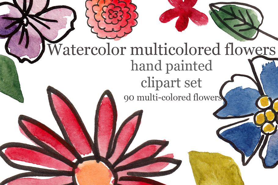 Watercolor plants and flowers in Illustrations - product preview 8