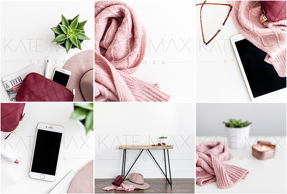 Blush Lifestyle Stock Photo Bundle in Product Mockups - product preview 1