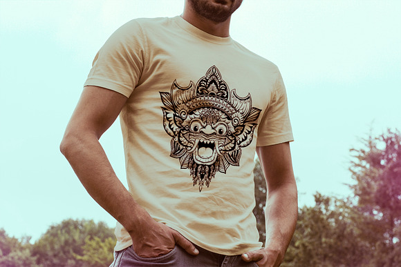Bali mask Barong in Illustrations - product preview 4