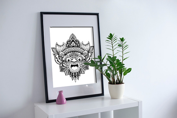 Bali mask Barong in Illustrations - product preview 5