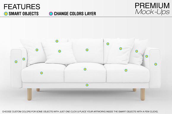 Sofa & Pillows Mockup Pack in Product Mockups - product preview 3