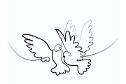 dove Flying two pigeons logo