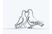 Two pigeons logo