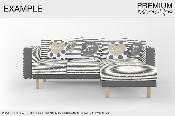 Sofa & Pillows Mockup Pack in Product Mockups - product preview 5