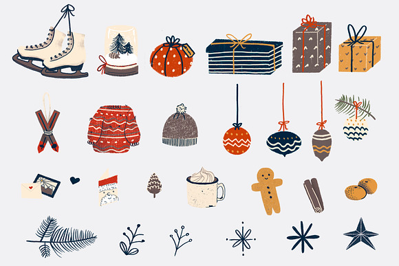 Winter & Holiday Xmas Collection in Illustrations - product preview 7
