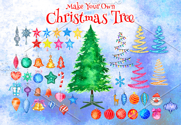 HUGE Christmas Watercolor Pack in Illustrations - product preview 2