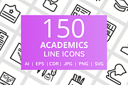 150 Academics Line Icons