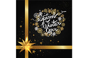 Special Winter Offer in Frame Made of Snowflakes