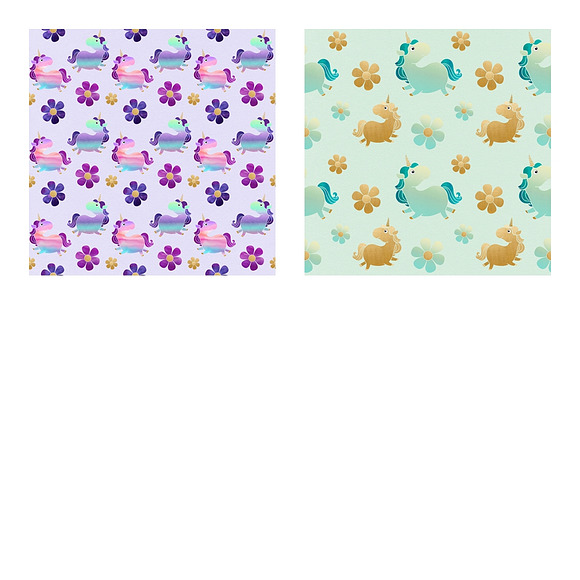 Unicorn Pattern - Scrapbook Papers in Patterns - product preview 3