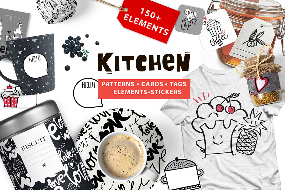 KITCHEN ( big graphic pack) in Illustrations - product preview 8